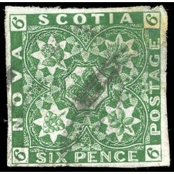 nova scotia stamp 5 pence issue 6d 1857 u vf 012