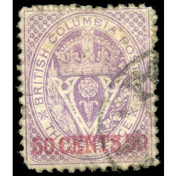 british columbia vancouver island stamp 17 surcharge 1869 u f 005