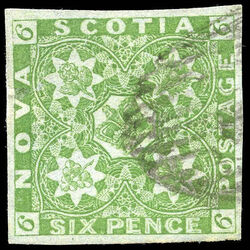 nova scotia stamp 4 pence issue 6d 1851 u vf 008