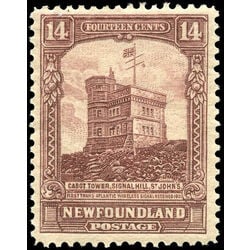 newfoundland stamp 155 cabot tower 14 1928