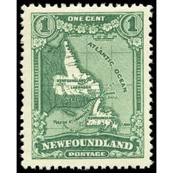 newfoundland stamp 163 map of newfoundland 1 1929