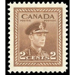 canada stamp 250 king george vi in army uniform 2 1942