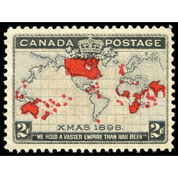 canada stamp 85ii christmas map of british empire 2 1898 m vf 002