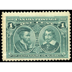 canada stamp 97i cartier champlain 1 1908