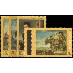 russia stamp 4001 5 paintings 1972
