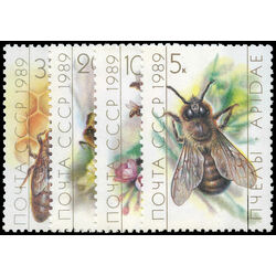 russia stamp 5771 4 bees 1989
