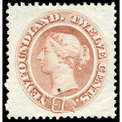 newfoundland stamp 28 queen victoria 12 1870 m vf 008