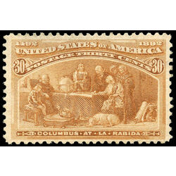 us stamp postage issues 239 columbus at la rabida 30 1893 m nh 001