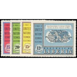 liberia stamp c78 81 u n technical assistance 1954