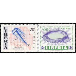 liberia stamp c104 5 16th olympic games melbourne 1956