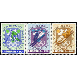 liberia stamp 473 5 10th winter olympic games grenoble france 1967