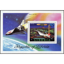 liberia stamp 800 progress of aviation 1978