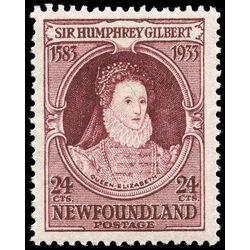 newfoundland stamp 224 queen elizabeth i 24 1933