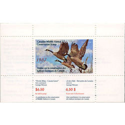 canadian wildlife habitat conservation stamp fwh3 canada geese 6 50 1987