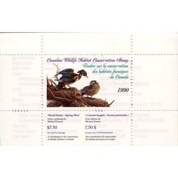 canadian wildlife habitat conservation stamp fwh6 wood ducks 7 50 1990
