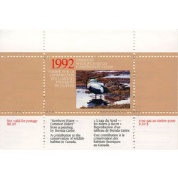 canadian wildlife habitat conservation stamp fwh8 eider duck 8 50 1992
