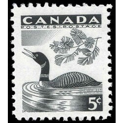 canada stamp 369 loon 5 1957