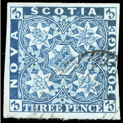 nova scotia stamp 2 pence issue 3d 1851 u vf 004