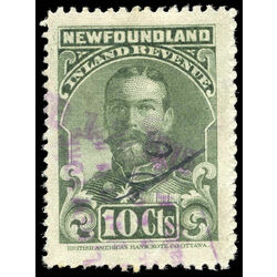 canada revenue stamp nfr17b king george v 10 1910 u f 001