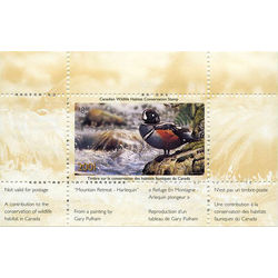 canadian wildlife habitat conservation stamp fwh17 harlequin duck 8 50 2001