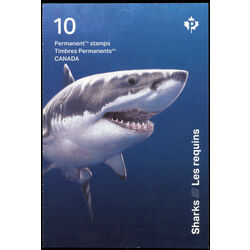 canada stamp bk booklets bk703 sharks 2018