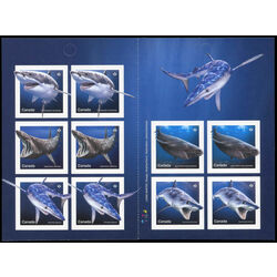 canada stamp bk booklets bk703 sharks 2018