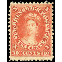 new brunswick stamp 9 queen victoria 10 1860 m vf 001
