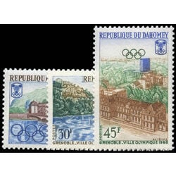 dahomey stamp 241 3 10th winter olympic games grenoble france 1967