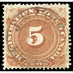 canada revenue stamp qr1 registration lower canada 5 1866