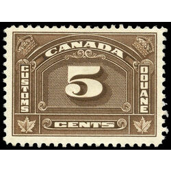 canada revenue stamp fcd8 bilingual customs duty 5 1935