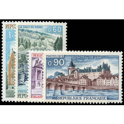 france stamp 1371 4 tourist places 1973