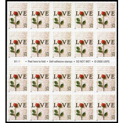us stamp postage issues 3497a rose 2001