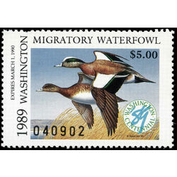 us stamp rw hunting permit rw wa4 washington american widgeons 5 1989
