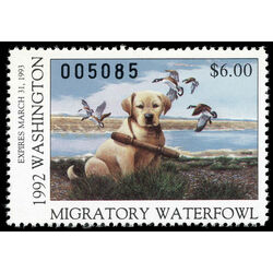 us stamp rw hunting permit rw wa8 labrador puppy and canada geese 6 1992