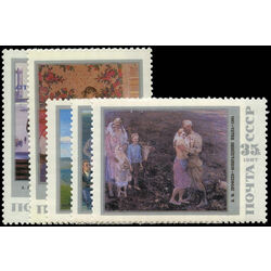 russia stamp 5605 9 paintings by soviet artists 1987