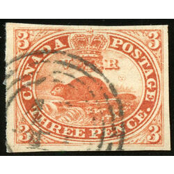 canada stamp 4 beaver 3d 1852 u vf 029