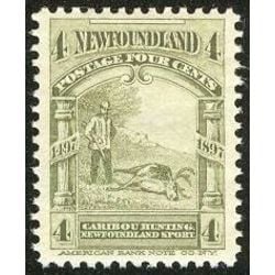 newfoundland stamp 64 caribou hunting 4 1897