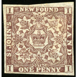 newfoundland stamp 15ac 1861 third pence issue 1d 1861 m vf 004