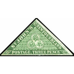 newfoundland stamp 3 1857 first pence issue 3d 1857 m f 005