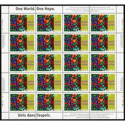 canada stamp 1603 one world one hope 45 1996 m pane