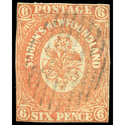 newfoundland stamp 13 1860 second pence issue 6d 1860 u f 010
