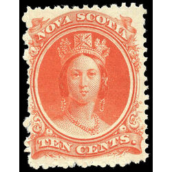nova scotia stamp 12a queen victoria 10 1860