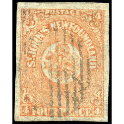 newfoundland stamp 12 1860 second pence issue 4d 1860 u vf 003