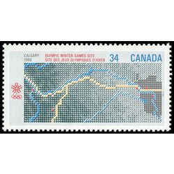 canada stamp 1077 map 34 1986