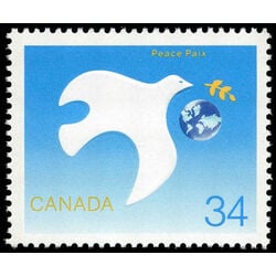 canada stamp 1110 symbolic dove protecting the earth 34 1986
