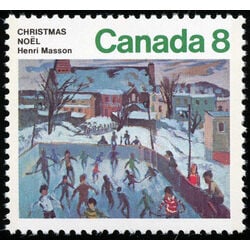 canada stamp 651 skaters at hull 8 1974