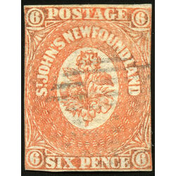 newfoundland stamp 13 1860 second pence issue 6d 1860 u vg 014