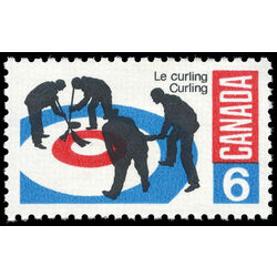 canada stamp 490i curlers on rink 6 1969