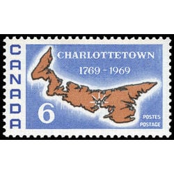 canada stamp 499 map of prince edward island 6 1969