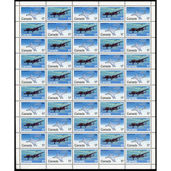 canada stamp 874a military aircraft 1980 m pane bl